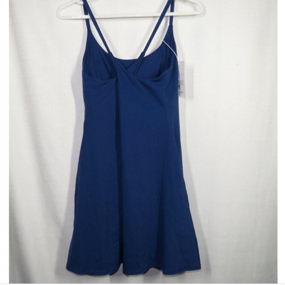 Halara Size M Cloudful Blue Cross Back Active Dress, Shorts,Pockets-Wannabe - Picture 10 of 10